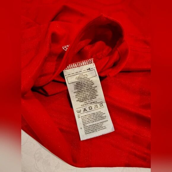 Adidas Men's Bold Red Soccer Jersey Sports Sz Medium - Picture 13 of 14